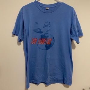 foo fighters blue shirt, size M